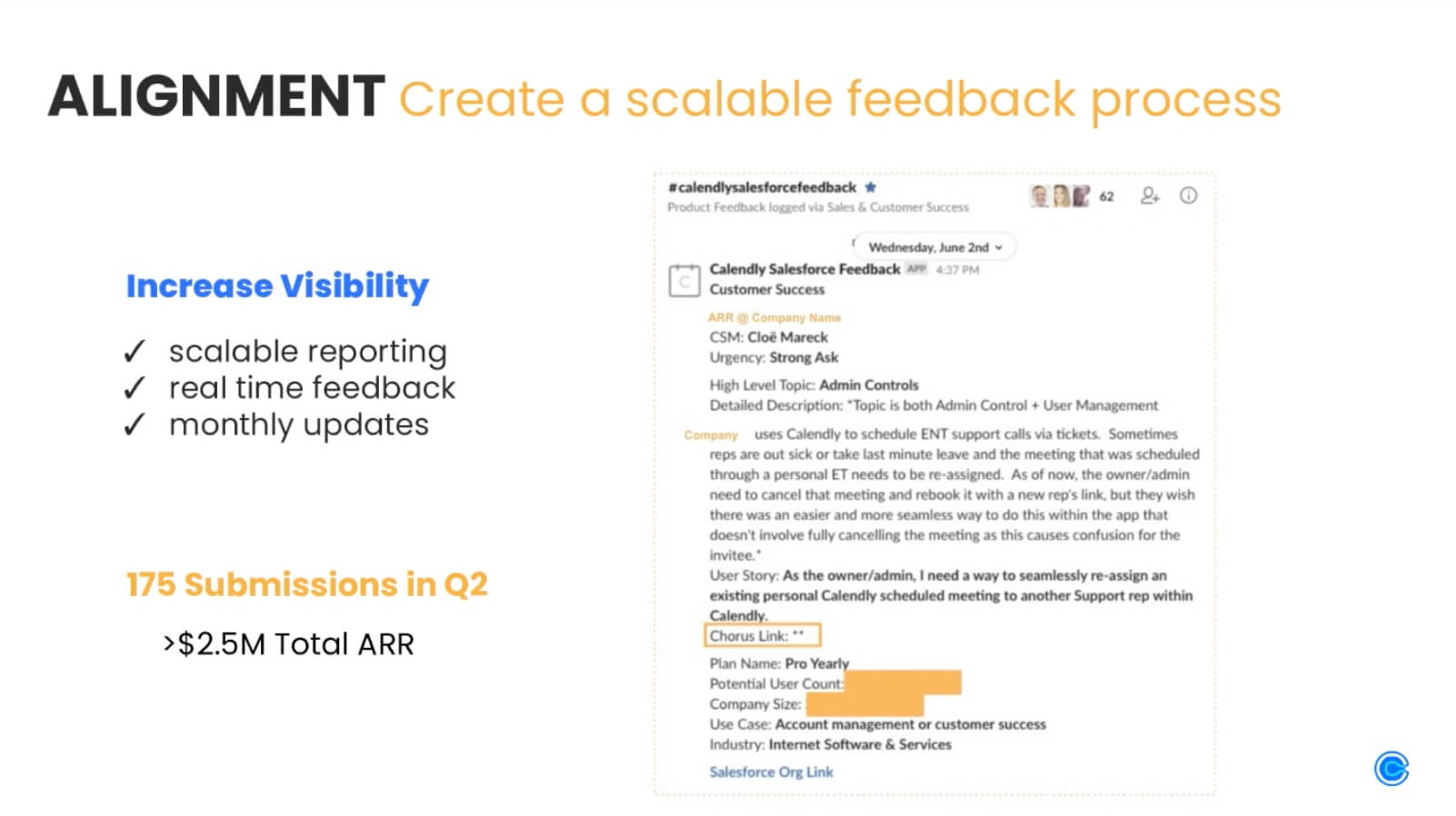 Alignment: create a scalable feedback process