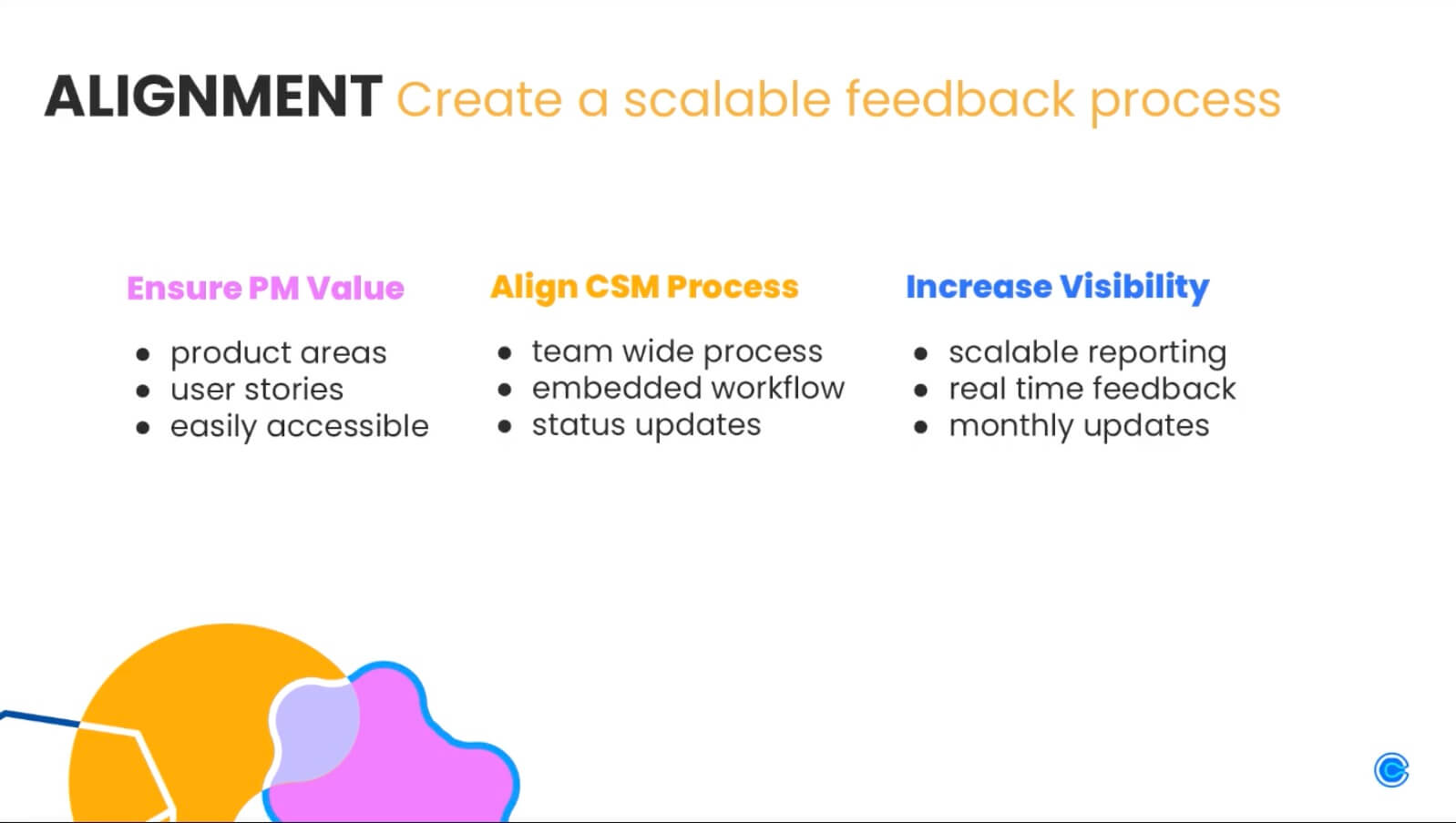 Alignment: create a scalable feedback process