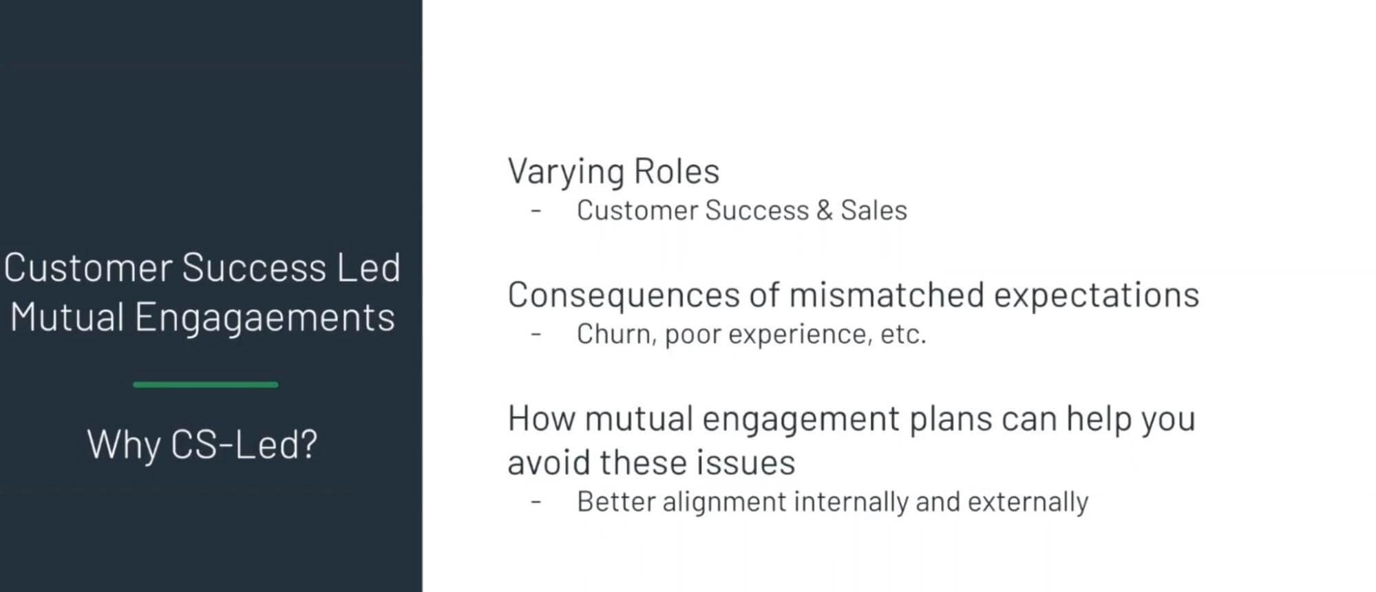Customer success-led mutual engagements: why CS-led?