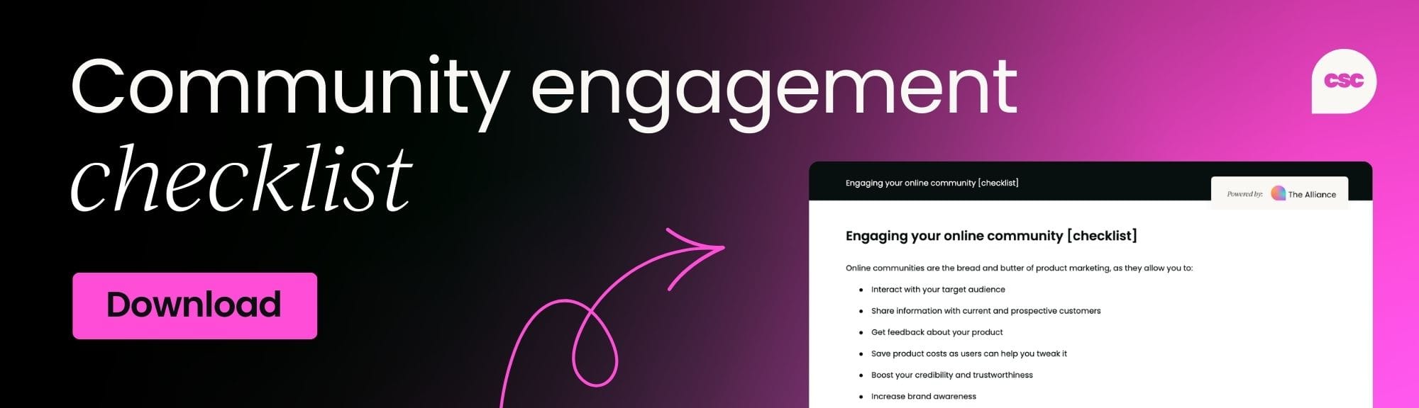 Community engagement checklist template