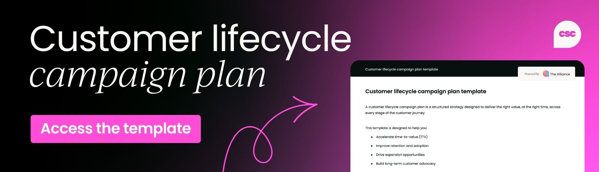 Customer lifecycle campaign plan template